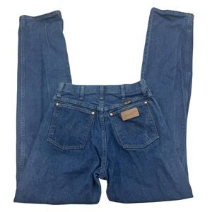 Wrangler 13MWZG Jeans Womens 9x36 Blue Denim Straight Western Cowboy 26 Waist